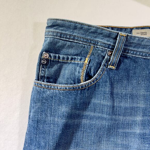 Adriano Goldschmied Denim Jeans the Hero Relaxed Men's 40W x 32L Made In USA - Picture 9 of 14